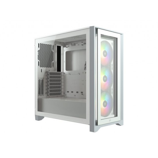 Corsair iCUE 4000X RGB Tempered Glass táp nélküli ablakos ház fehér (CC-9011205-WW)