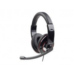 Gembird MHS-U-001 sztereó headset+mikrofon+hangerőszabályozó fekete
