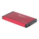 Gembird 2.5'' külső SATA merevlemez ház USB 3.0 piros (EE2-U3S-2-R)