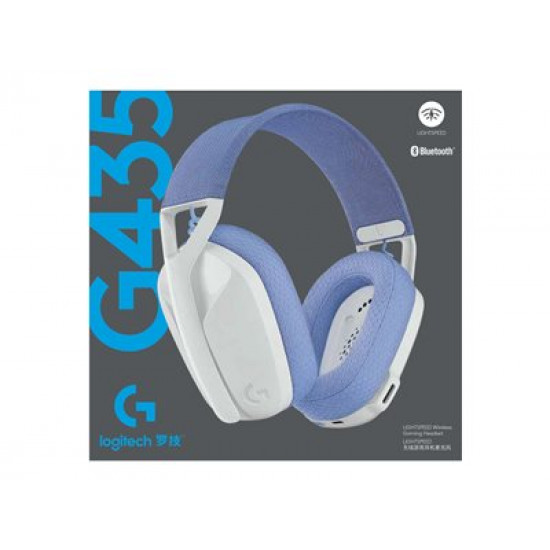 LOGITECH G435 LightSpeed Wireless Gaming Headset - WHITE - EMEA
