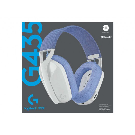 LOGITECH G435 LightSpeed Wireless Gaming Headset - WHITE - EMEA