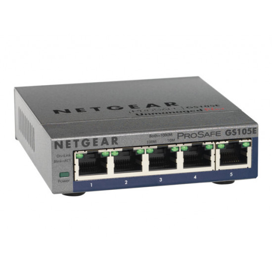 Netgear GS105E-200PES 5 portos switch Netgear GS105E-200PES 5 portos switch