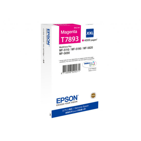 Epson T7893 XXL magenta patron (C13T789340) Epson T7893 XXL magenta patron (C13T789340)