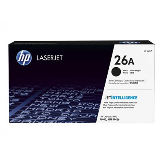 HP CF226A Toner HP 26A black 3 100 pgs HP CF226A Toner HP 26A black 3 100 pgs