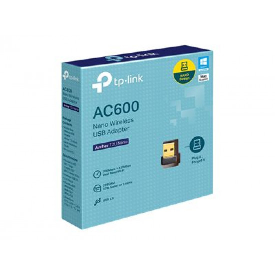 TP-LINK ARCHER T2U NANO AC600 WiFi Nano USB Adapter TP-LINK ARCHER T2U NANO AC600 WiFi Nano USB Adapter