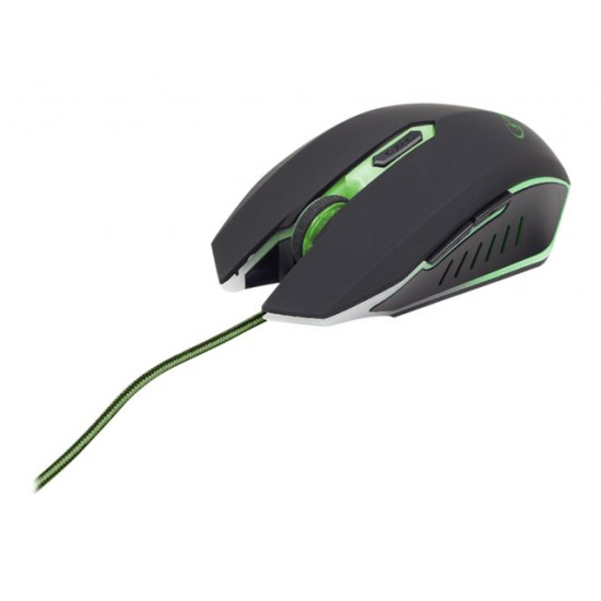 Gembird MUSG-001-G optikai egér fekete-zöld USB