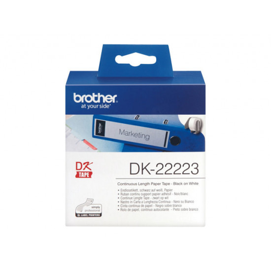 Brother DK-22223 folytonos szalagcímke 50mm x 30,48m öntapadós fehér Brother DK-22223 folytonos szalagcímke 50mm x 30,48m öntapadós fehér