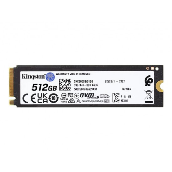 Kingston KC3000 512GB M.2 NVMe PCIe 4.0 SSD meghajtó