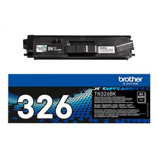 Brother Toner TN-326BK TN326BK Eredeti Fekete 4000 oldal Brother Toner TN-326BK TN326BK Eredeti Fekete 4000 oldal