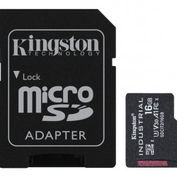 KINGSTON 16GB microSDHC Industrial C10 A1 pSLC Card + SD Adapter KINGSTON 16GB microSDHC Industrial C10 A1 pSLC Card + SD Adapter