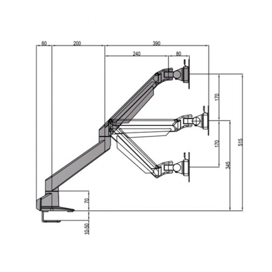 Multibrackets Gas Lift asztali monitortartó konzol VESA 100x100, 75x75 ezüst (7350022737167) Multibrackets Gas Lift asztali monitortartó konzol VESA 100x100, 75x75 ezüst (7350022737167)