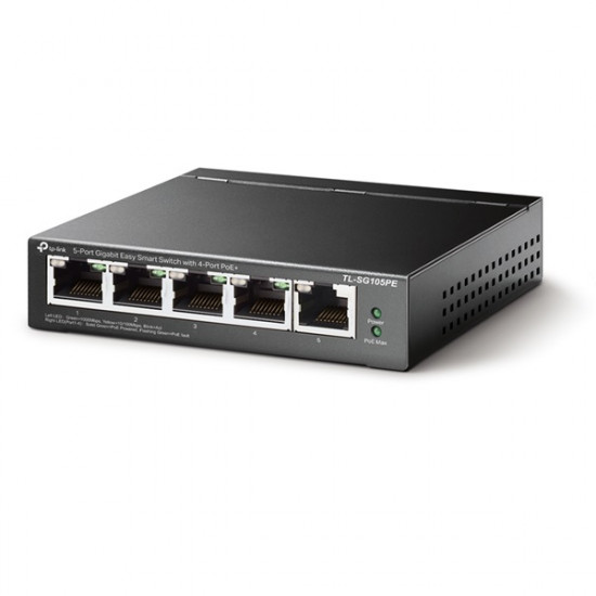 TP-Link TL-SG105PE 10/100/1000Mbps 5 portos Gigabit PoE+ Switch TP-Link TL-SG105PE 10/100/1000Mbps 5 portos Gigabit PoE+ Switch