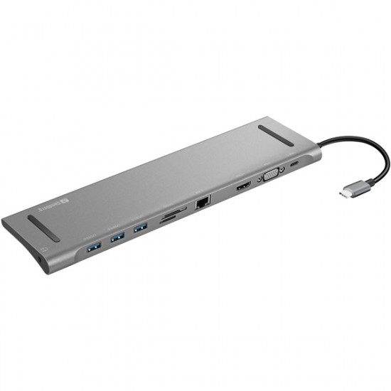 SANDBERG USB-C tartozék, USB-C 10-in-1 Docking Station (136-31) SANDBERG USB-C tartozék, USB-C 10-in-1 Docking Station (136-31)