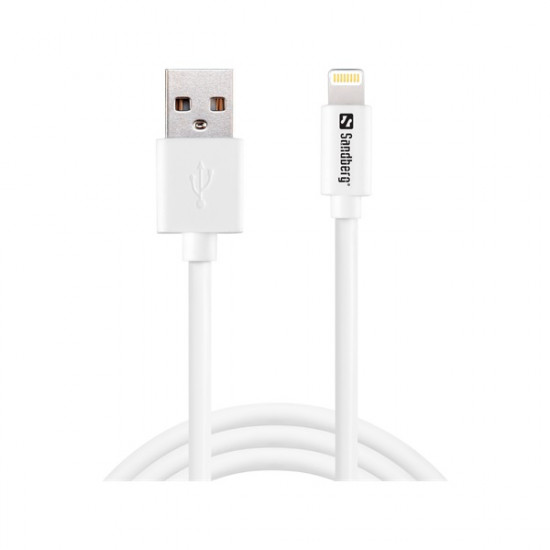SANDBERG Töltőkábel, USB - Lightning MFI, 1m, fehér (440-75) SANDBERG Töltőkábel, USB - Lightning MFI, 1m, fehér (440-75)