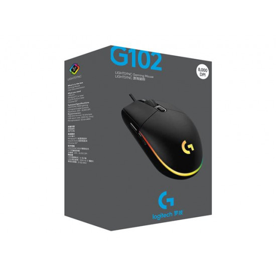 Logitech G102 LIGHTSYNC gaming egér fekete (910-005823) Logitech G102 LIGHTSYNC gaming egér fekete (910-005823)