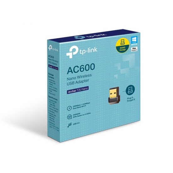 TP-LINK ARCHER T2U NANO AC600 WiFi Nano USB Adapter TP-LINK ARCHER T2U NANO AC600 WiFi Nano USB Adapter