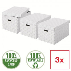 Esselte Home L méret 3db/csomag fehér tárolódoboz (628286)