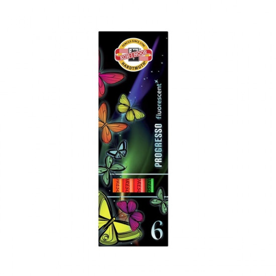 Koh-I-Noor 8741 Progresso Neon henger alakú 6db-os vegyes színű színes ceruza (7140155000) Koh-I-Noor 8741 Progresso Neon henger alakú 6db-os vegyes színű színes ceruza (7140155000)