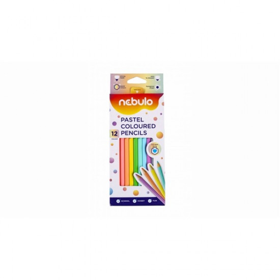 Nebulo pasztell 12db-os vegyes színű színes ceruza (NSZC-H-12-PSZ)