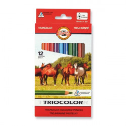 Koh-I-Noor Triocolor háromszög alakú vastag 12db-os vegyes színű színes ceruza (7140145000)