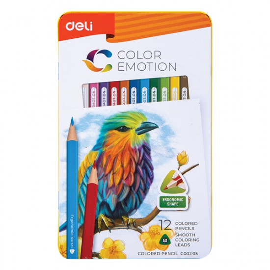 Deli Color Emotion 12db-os vegyes színű színes ceruza (DEC00205) Deli Color Emotion 12db-os vegyes színű színes ceruza (DEC00205)