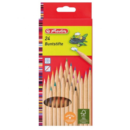 Herlitz 24db-os natúrfa vegyes színű színes ceruza (08660524) Herlitz 24db-os natúrfa vegyes színű színes ceruza (08660524)