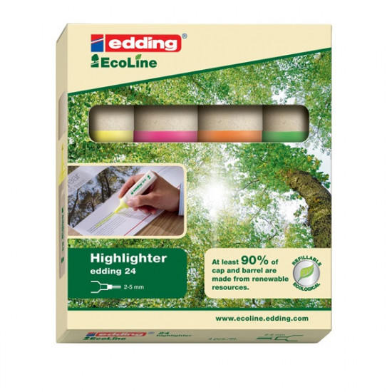 Edding 24 Ecoline 4db-os vegyes színű szövegkiemelő (7580177004) Edding 24 Ecoline 4db-os vegyes színű szövegkiemelő (7580177004)