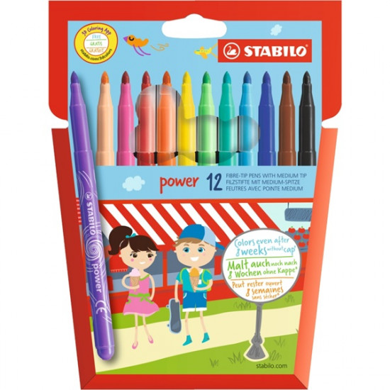 Stabilo POWER 12db-os vegyes színű filctoll készlet (280/12-01) Stabilo POWER 12db-os vegyes színű filctoll készlet (280/12-01)