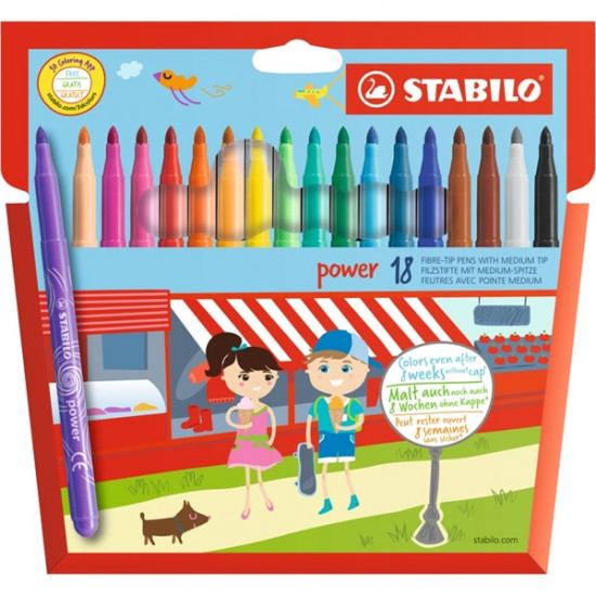 Stabilo power 18db-os vegyes színű vastag filctoll készlet (280/18-01) Stabilo power 18db-os vegyes színű vastag filctoll készlet (280/18-01)