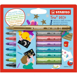 Stabilo Trio Deco 8db-os metálszínű filctoll készlet (377/8)