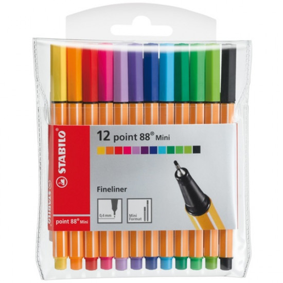 Stabilo Point 88 Mini 12db-os vegyes színű tűfilc készlet (688/12-1) Stabilo Point 88 Mini 12db-os vegyes színű tűfilc készlet (688/12-1)