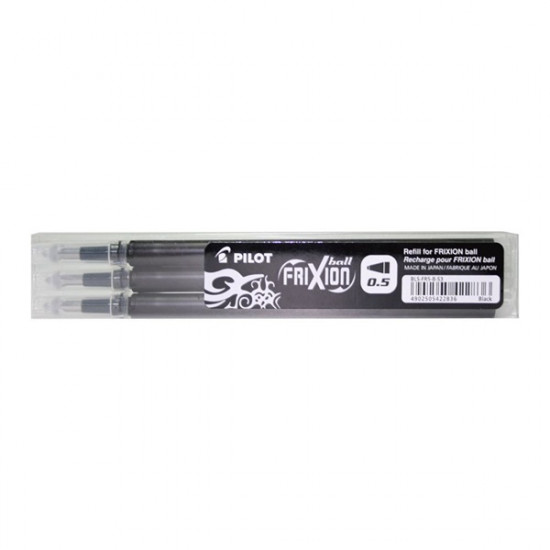 Pilot Frixion 0,5mm 3db-os fekete rollertoll betét (BLS-FR5-B-S3) Pilot Frixion 0,5mm 3db-os fekete rollertoll betét (BLS-FR5-B-S3)