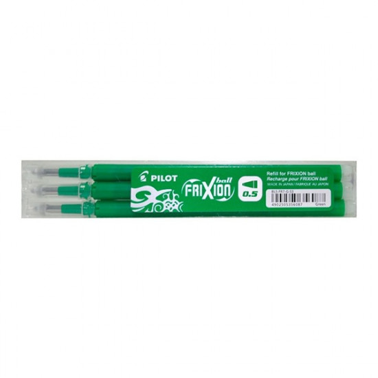 Pilot Frixion 0,5mm 3db-os zöld rollertoll betét (BLS-FR5-G-S3) Pilot Frixion 0,5mm 3db-os zöld rollertoll betét (BLS-FR5-G-S3)