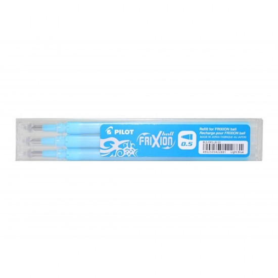 Pilot Frixion 0,5mm 3db-os világoskék rollertoll betét (BLS-FR5-LB-S3)