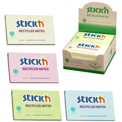StickN 78x127mm újrahasznosított 100 lap 12tömb/csomag jegyzettömb (21435)