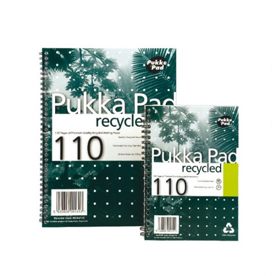 Pukka Pad Pad Recycled A4 110 oldalas vonalas spirálfüzet (A15572081) Pukka Pad Pad Recycled A4 110 oldalas vonalas spirálfüzet (A15572081)