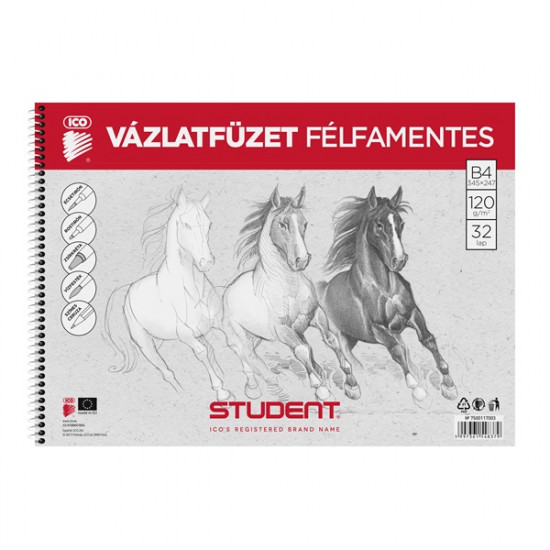 ICO Student B4 félfamentes vázlatfüzet (7500117003) ICO Student B4 félfamentes vázlatfüzet (7500117003)