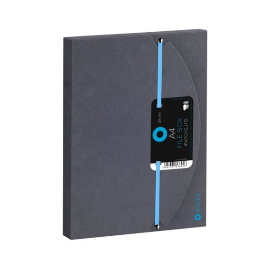 Boxer A4 2,8cm fekete gumis box (7470183003)