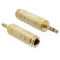 Delock 3.5mm apa - 6.35mm anya 3 pin fém sztereo jack adapter (65360)