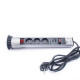 TOO PPS-307-3S IP20, 3x 2P+F, 2x USB-A, áramtalanító kapcsolóval, ezüst asztalba süllyeszthető elosztó TOO PPS-307-3S IP20, 3x 2P+F, 2x USB-A, áramtalanító kapcsolóval, ezüst asztalba süllyeszthető elosztó