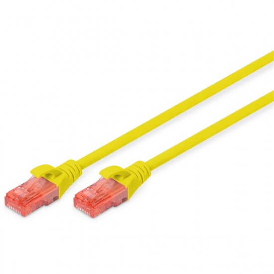 DIGITUS DK-1617-010/Y CAT6 U/UTP 1m sárga patch kábel DIGITUS DK-1617-010/Y CAT6 U/UTP 1m sárga patch kábel