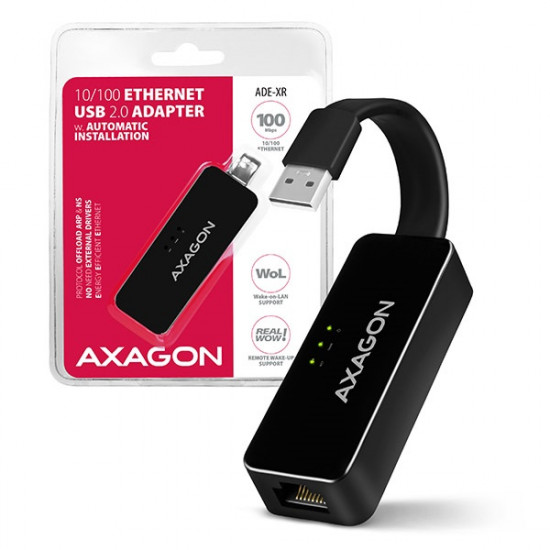 Axagon USB2.0 Fast Ethernet hálózati adapter (ADE-XR) Axagon USB2.0 Fast Ethernet hálózati adapter (ADE-XR)