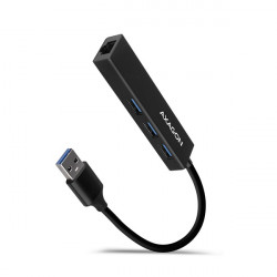 Axagon 3 portos USB 3.2. HUB Gigabit LAN porttal, fekete (HMA-GL3A)