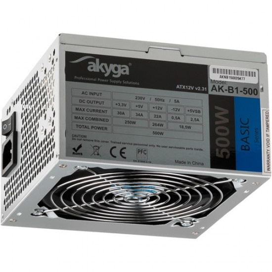 Akyga 500W Basic tápegység OEM (AK-B1-500) Akyga 500W Basic tápegység OEM (AK-B1-500)