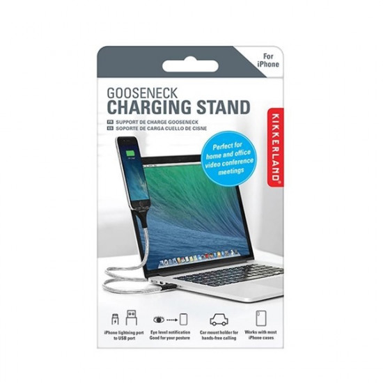 Kikkerland US212-EU USB/Lightning gooseneck kábel és telefontartó Kikkerland US212-EU USB/Lightning gooseneck kábel és telefontartó