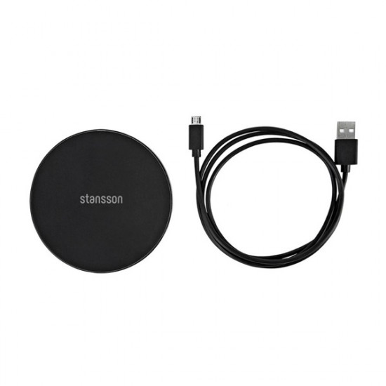 Stansson CH-600-BL univerzális fekete vezeték nélküli gyorstöltő Stansson CH-600-BL univerzális fekete vezeték nélküli gyorstöltő