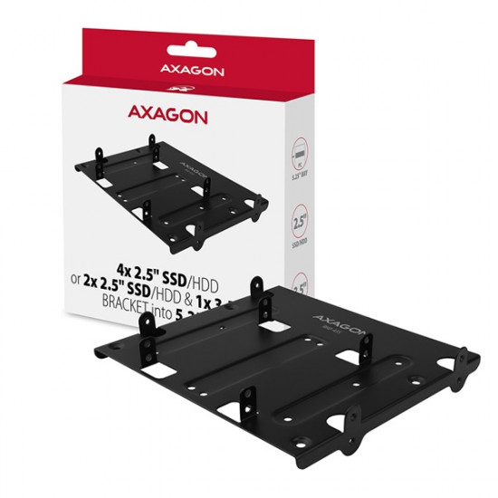 Axagon RHD-435 4x2.5->5.25 beépítő keret fekete (RHD-435)