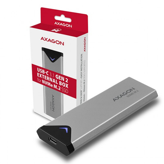 Axagon M.2 külső SSD ház szürke (EEM2-UG2)
