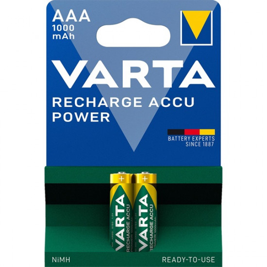 Varta Ready To Use AAA Ni-Mh 1000 mAh ceruza akkumulátor 2db (5703301402) Varta Ready To Use AAA Ni-Mh 1000 mAh ceruza akkumulátor 2db (5703301402)