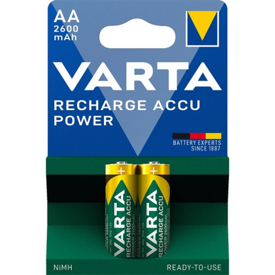 Varta Ready To Use AA Ni-Mh 2600 mAh ceruza akku (2db/csomag) Varta Ready To Use AA Ni-Mh 2600 mAh ceruza akku (2db/csomag)